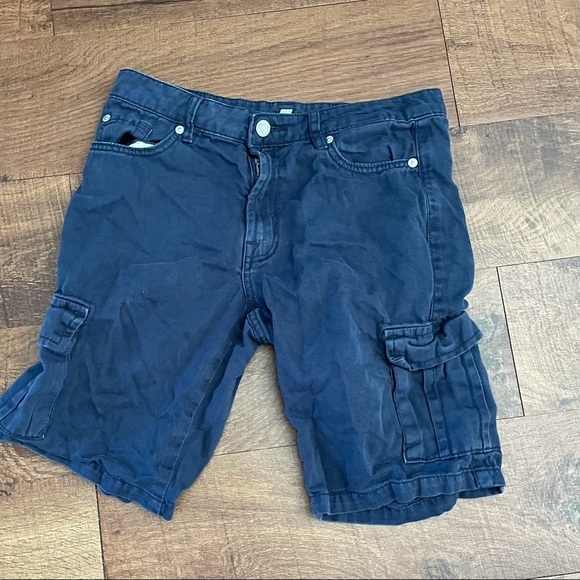 **HOST PICK** Boys  7 for all mankind navy blue cargo shorts size 14 - Picture 1 of 7